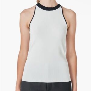 Endless Rose White and Black Tank Top